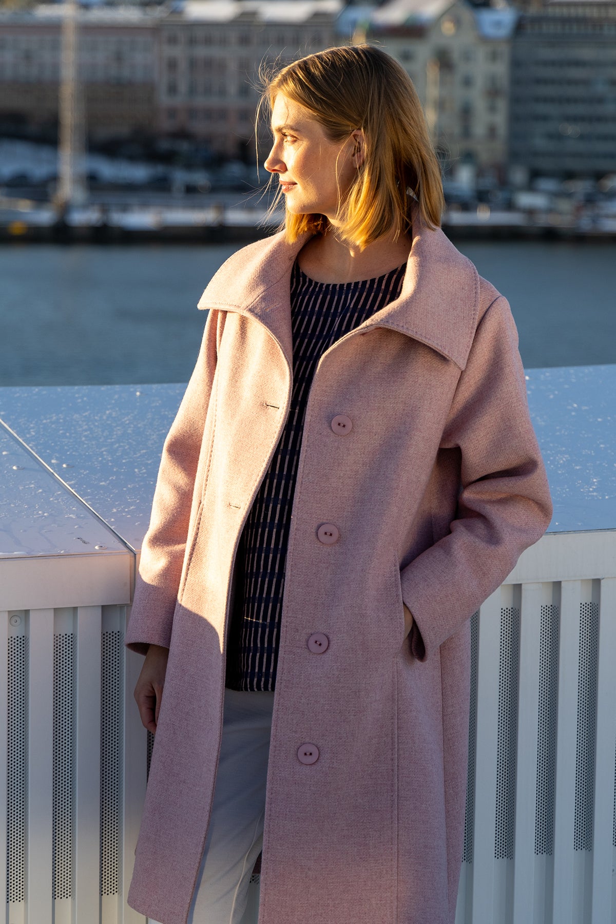 KURPITSA-takki vaaleanpunainen