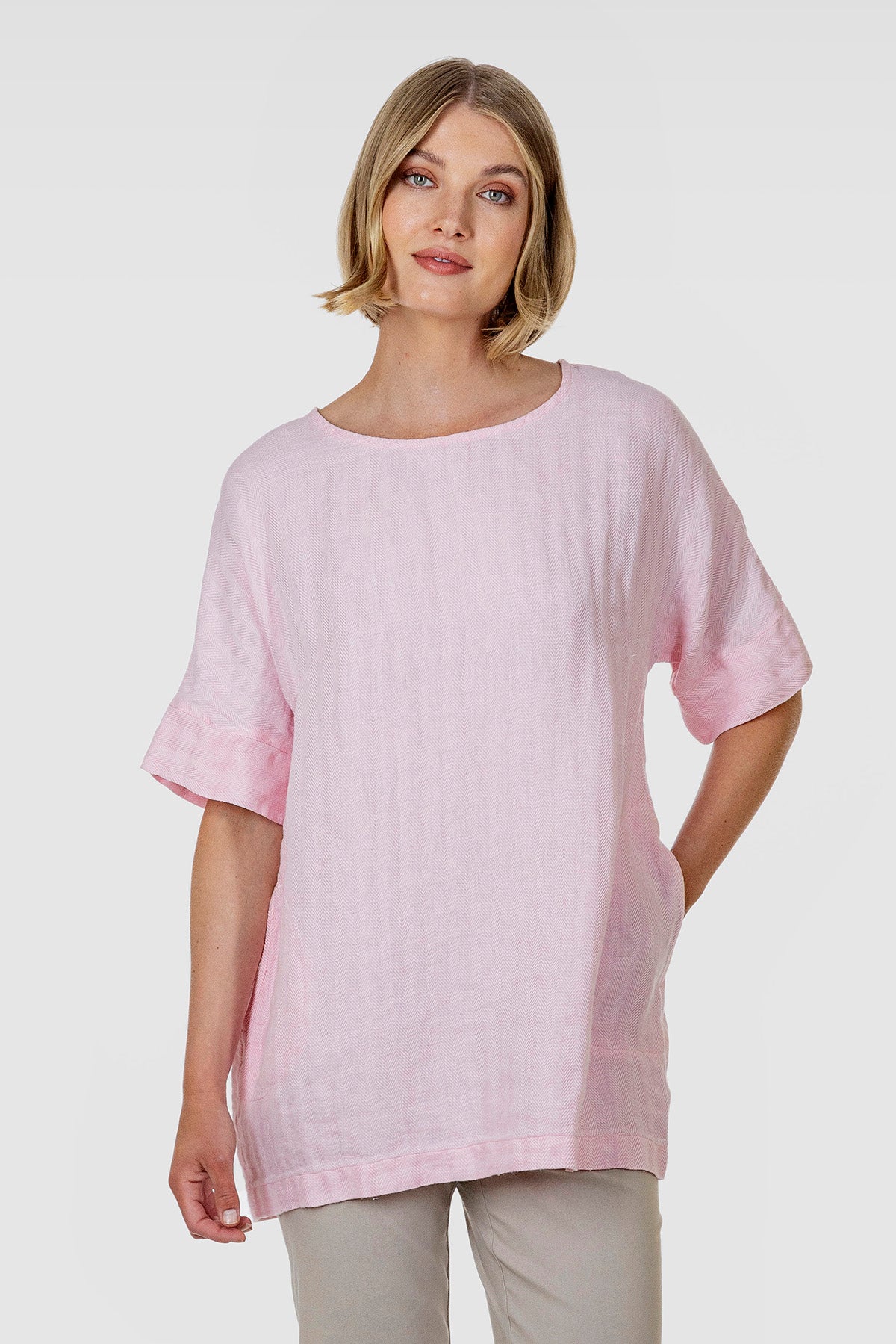 TEVERE-tunika vaaleanpunainen