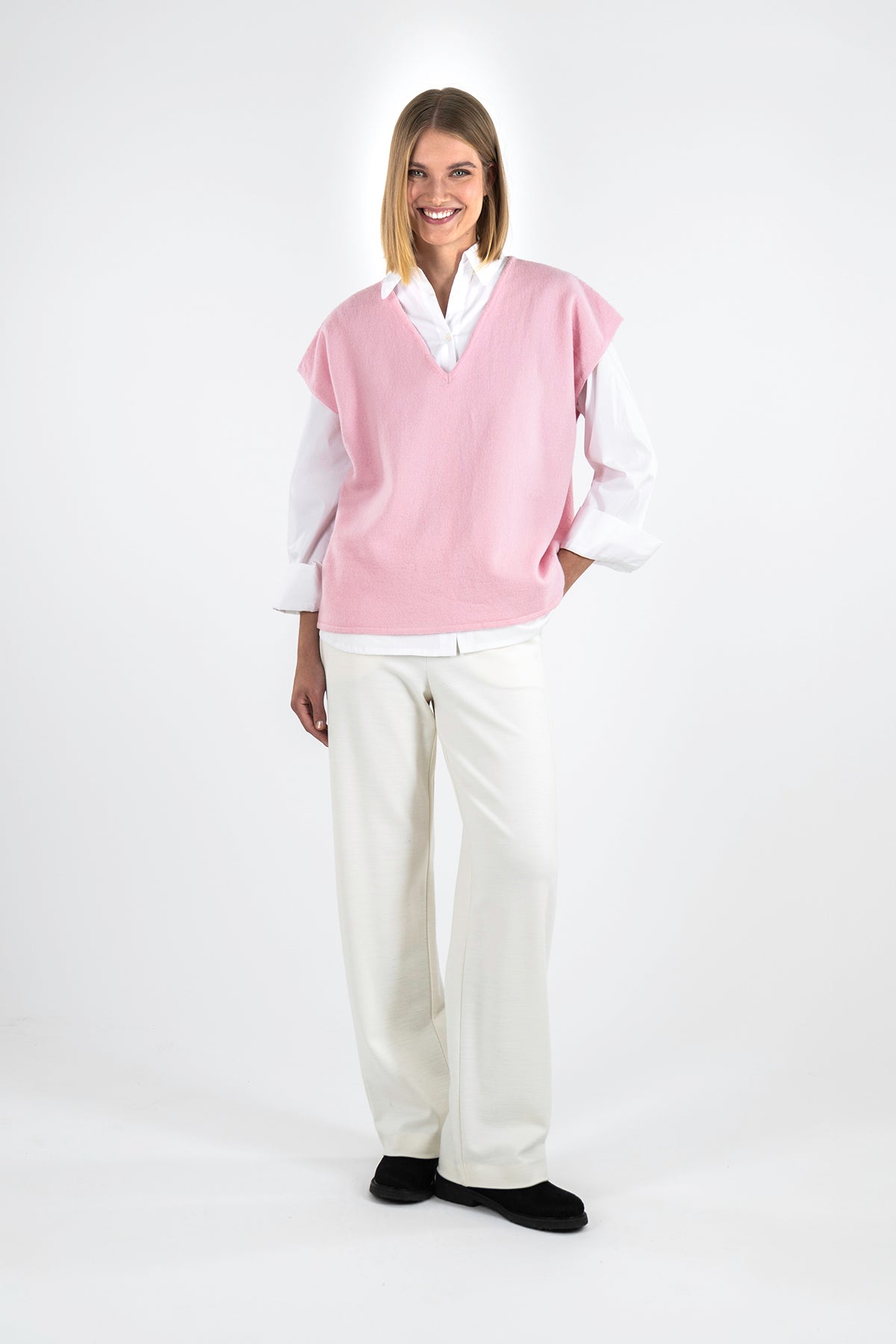 VIRGO-neule vaaleanpunainen