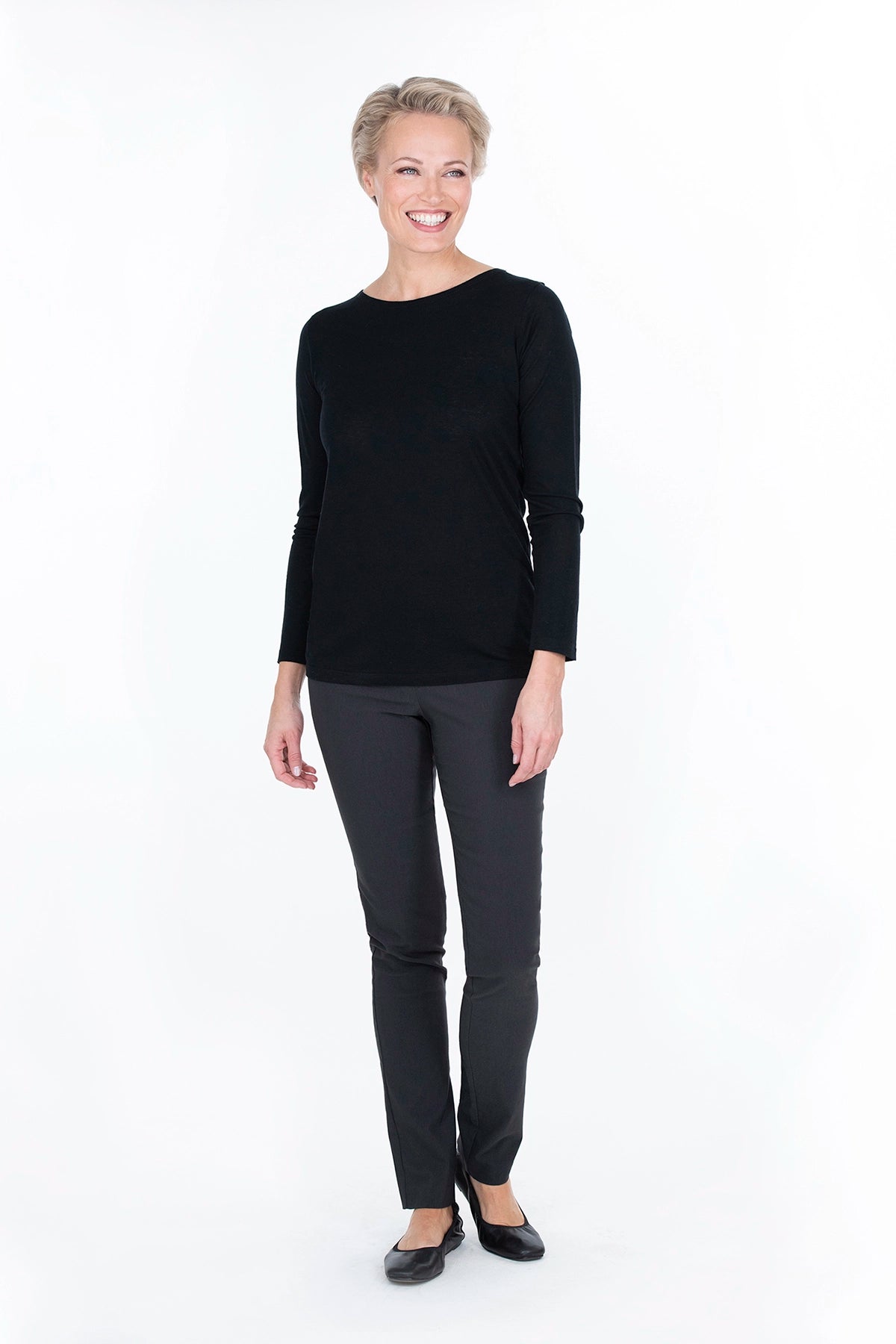 EEVA-housut tummanharmaa