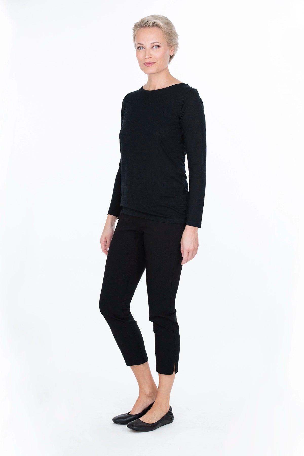 EEVA SLIT-housut musta