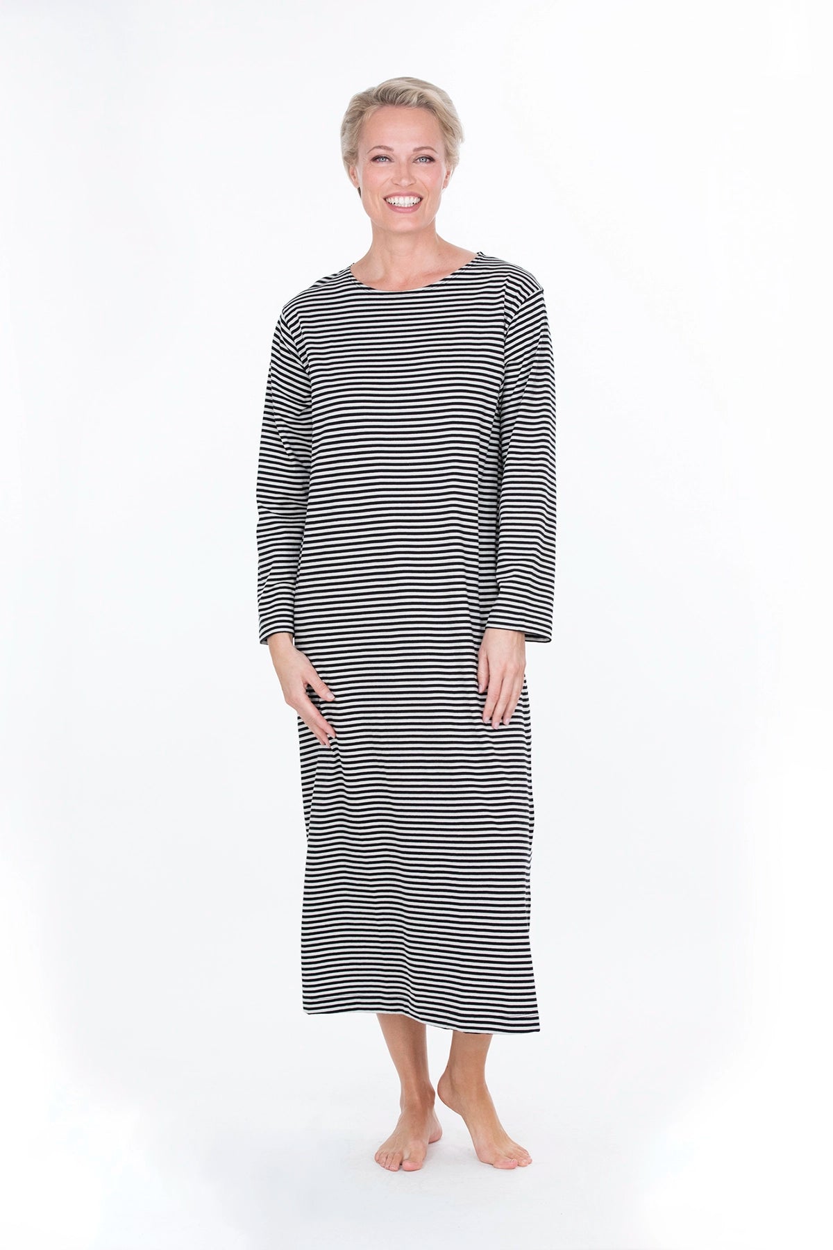 URSULA-yöpaita musta-beige